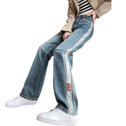 Damen Weite Jeans seitliche Streifen Eveloria