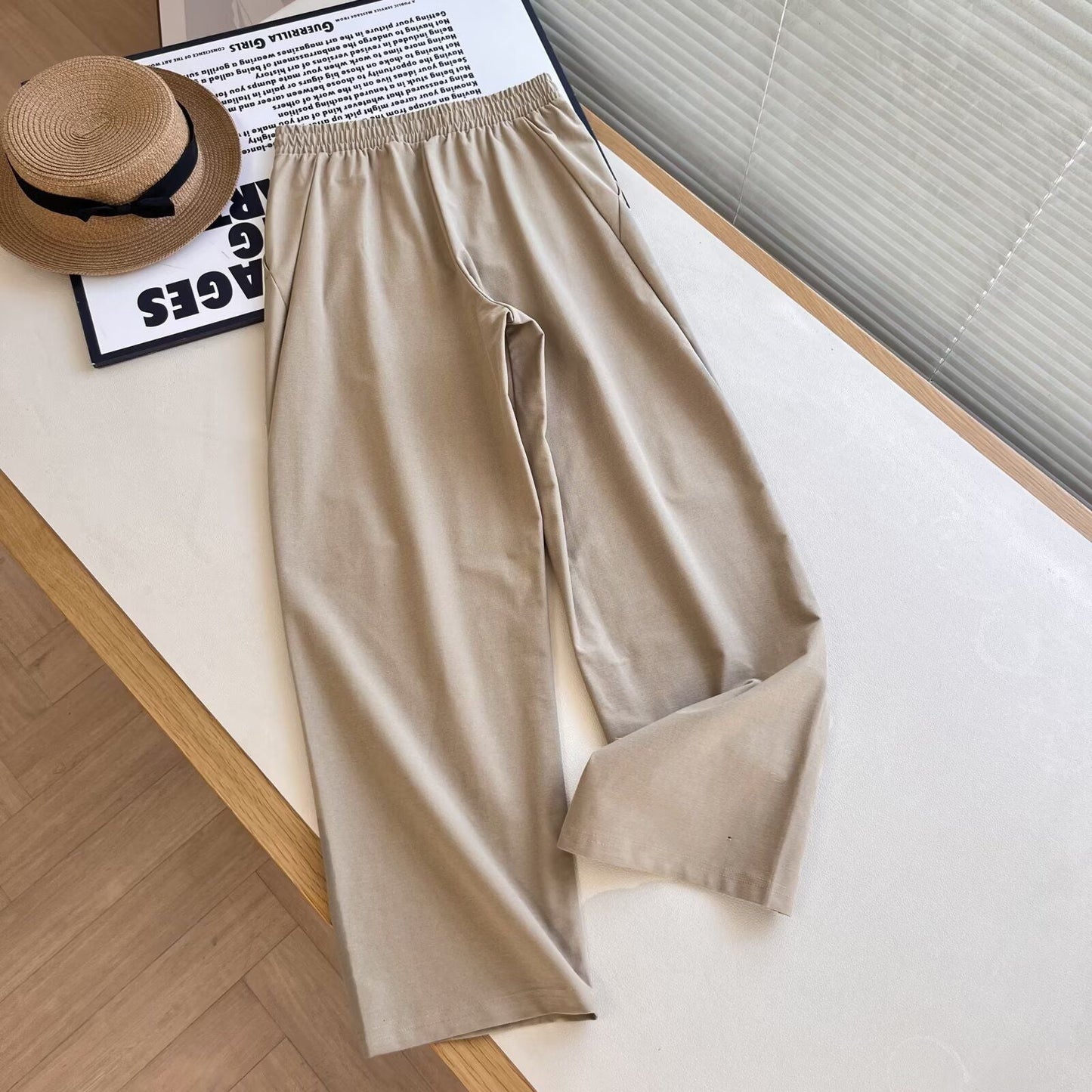 Damen Chino-Hose Elastischer Bund Bequem