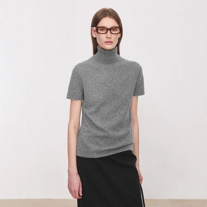 Damen T-Shirt Stehkragen Bequem Eveloria