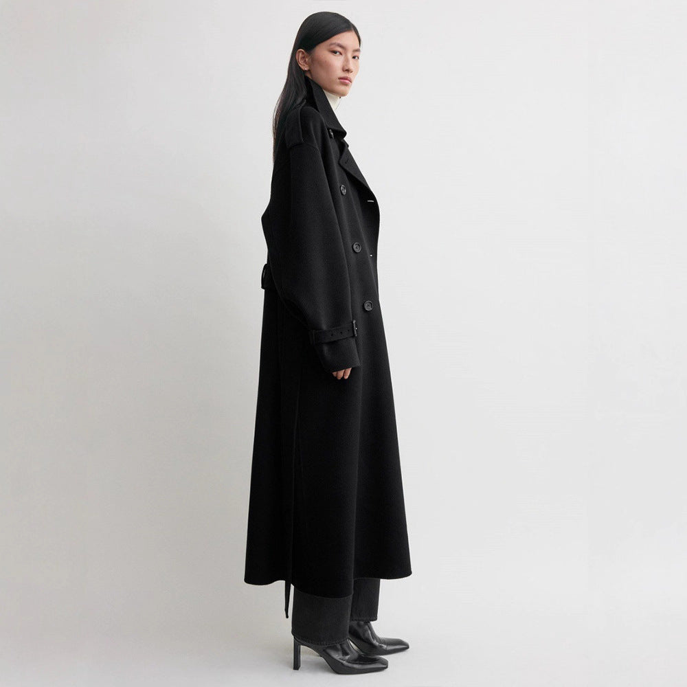 Damen Überlanger Trenchcoat aus Wolle Eveloria