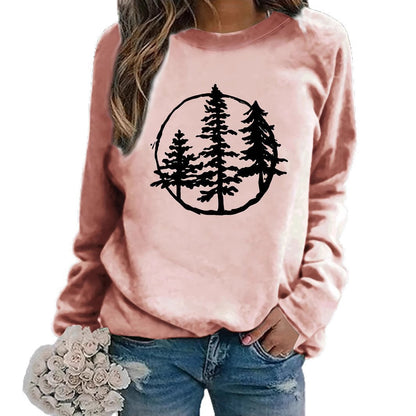 Damen Sweatshirt Cool Naturmotiv Lässiger Schnitt