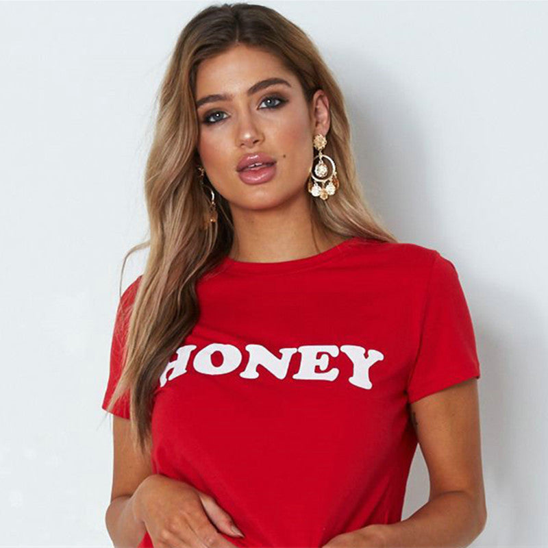 Damen T-Shirt mit Schriftzug Trenddesign Eveloria