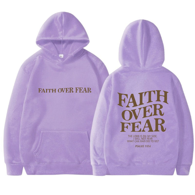 Damen Hoodie Bequem Inspirierender Schriftzug Grau Eveloria