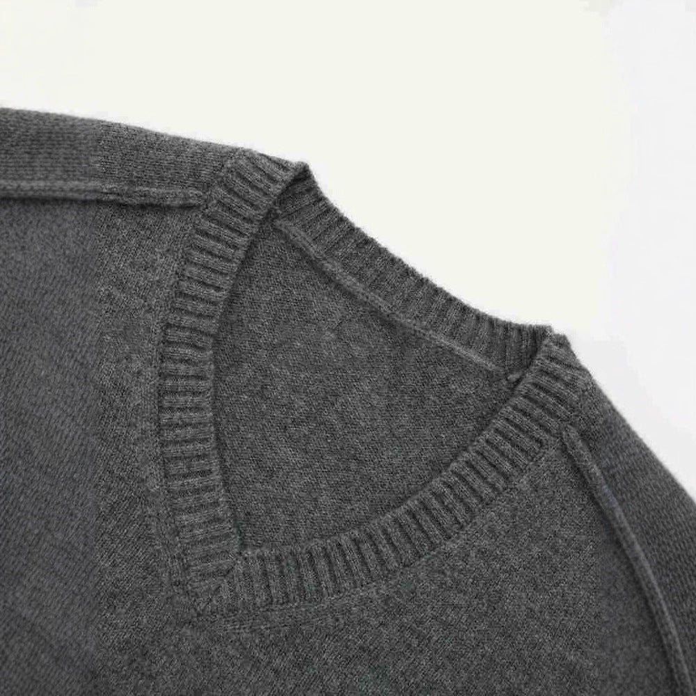 Damen Pullover V-Ausschnitt Wolle Eveloria