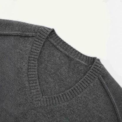 Damen Pullover V-Ausschnitt Wolle Eveloria