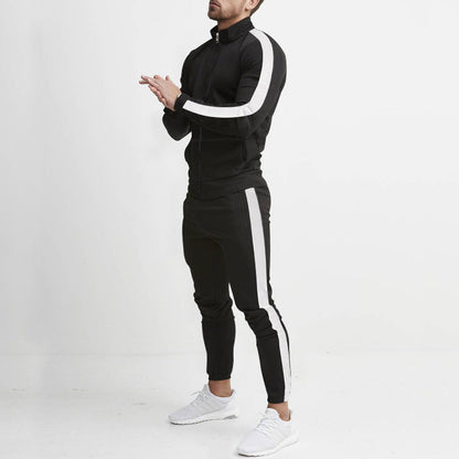 Herren Sportanzug-Set mit Reißverschluss und Streifen Eveloria
