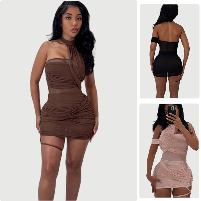 Damen Wickelkleid Asymmetrisch Figurbetont Eveloria - Eveloria