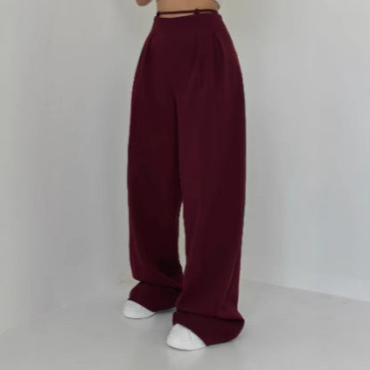 Damen High-Waist Chinohose mit Bindeband Eveloria