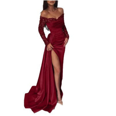 Damen Abendkleid Schimmerrock Funkeleffekt Eveloria