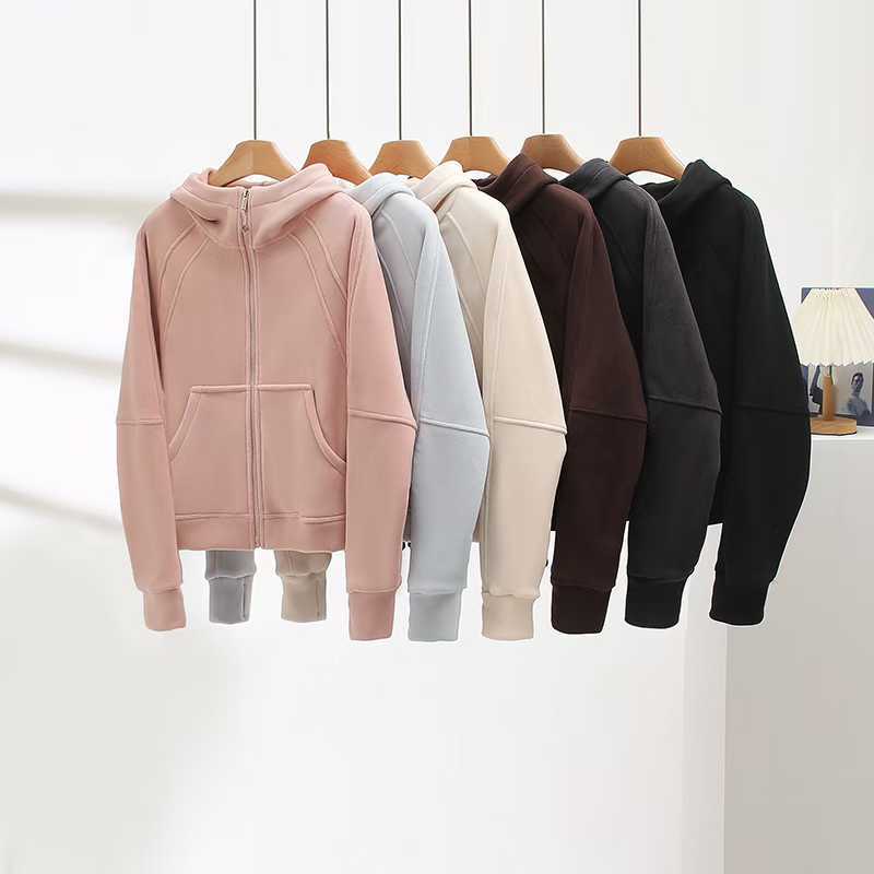 Damen Sportlicher Zip-Hoodie Kuscheliges Innenfutter Eveloria - Eveloria
