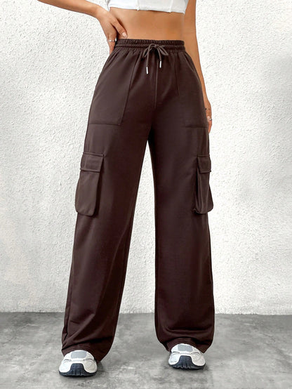 Damen Cargo-Hose Lässiger Freizeitschnitt Praktische Taschen