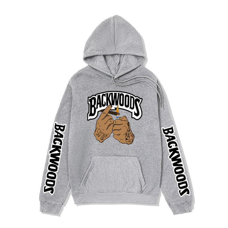 Damen Kapuzenpullover mit Grafikdesign und Kängurutaschen