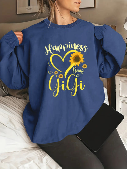 Damen Sweatshirt Voluminöse Ärmel Bunt