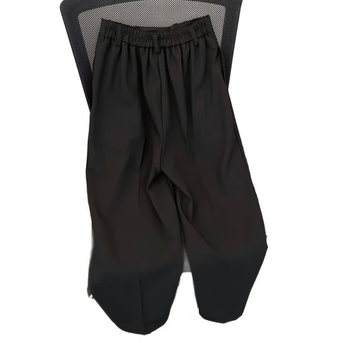 Damen High-Waist Hose Falten Weites Bein Eveloria