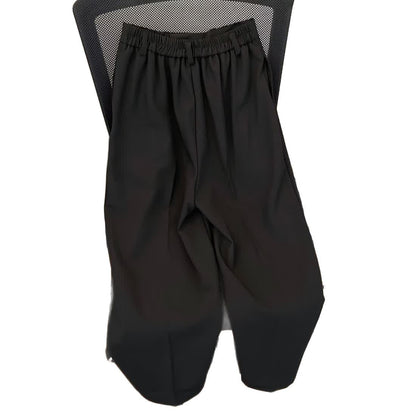 Damen High-Waist Hose Falten Weites Bein Eveloria
