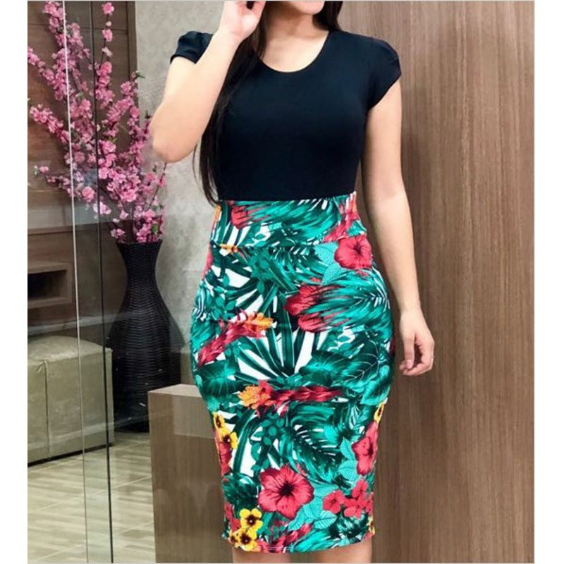 Damen Wickelkleid Streifenmuster Taillengürtel