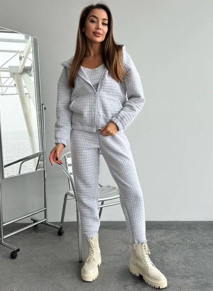 Damen Sportliches Loungewear-Set Gepolstertes Oberteil Elastische