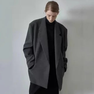 Damen Oversize Blazer Klassischer Stil Eveloria
