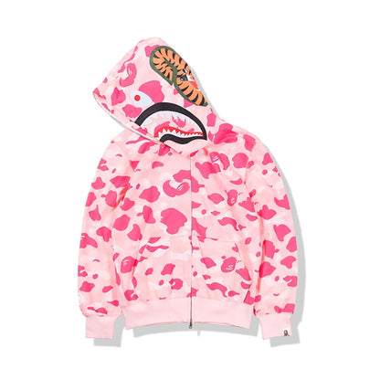 Damen Kapuzenjacke Camouflage Baumwollmix Eveloria