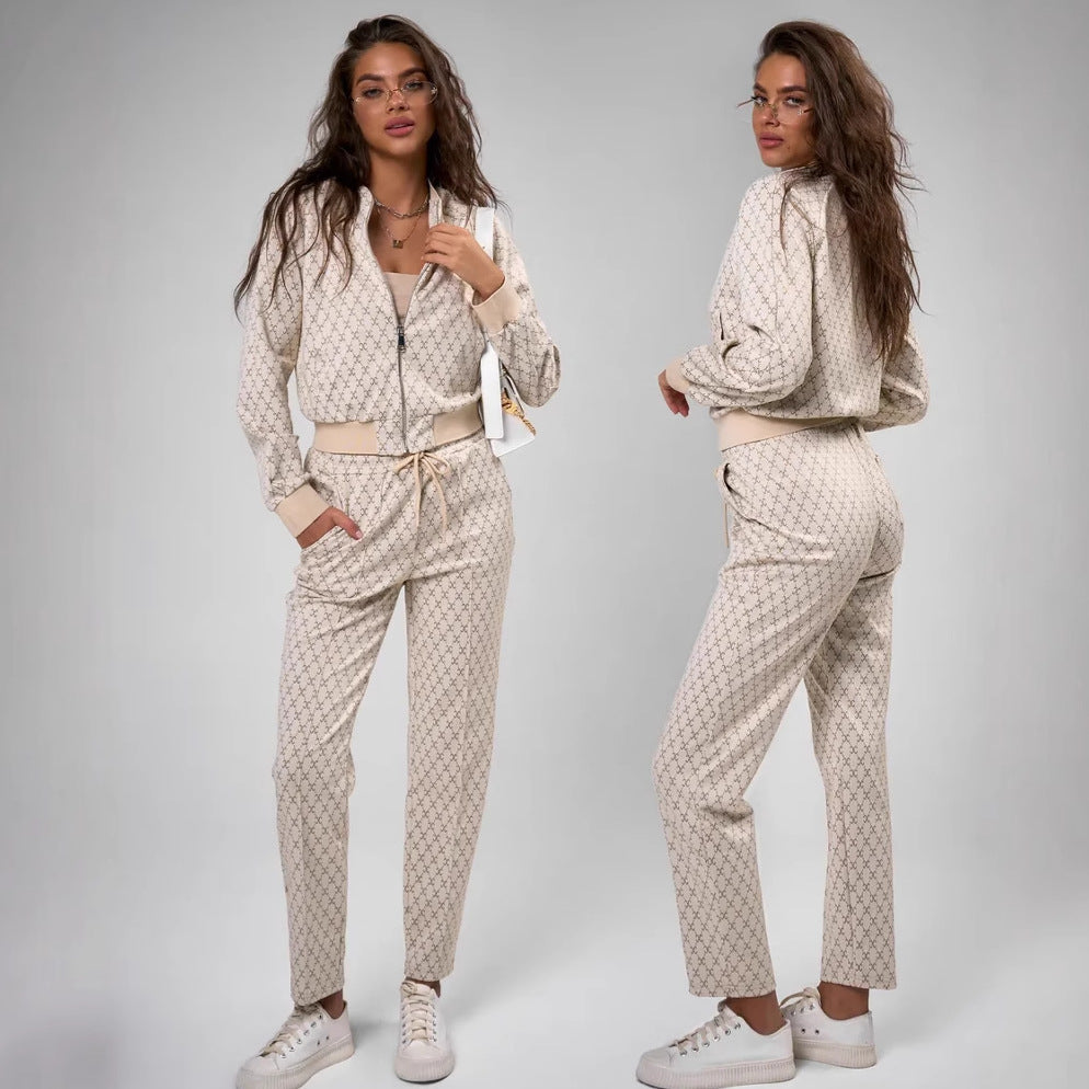 Damen Sportliches Loungewear-Set Kapuzenjacke Jogginghosen Eveloria - Eveloria