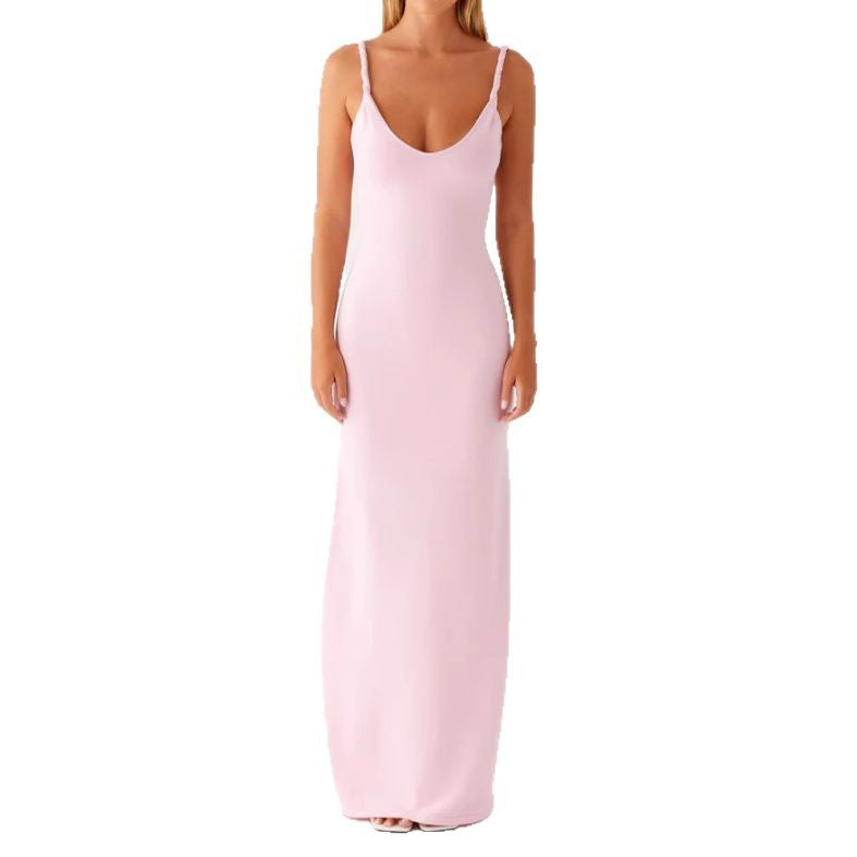 Eveloria Damen Maxikleid V-Ausschnitt Elastisch
