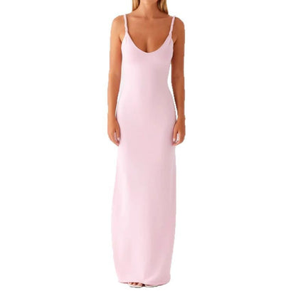 Eveloria Damen Maxikleid V-Ausschnitt Elastisch
