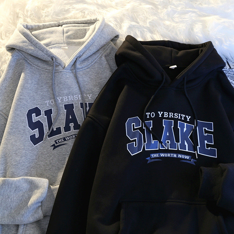 Damen Hoodie Kapuze Lässig Grau Eveloria