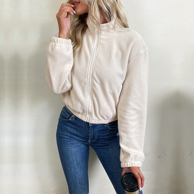 Damen Steppjacke Hochkragen Reißverschluss Eveloria