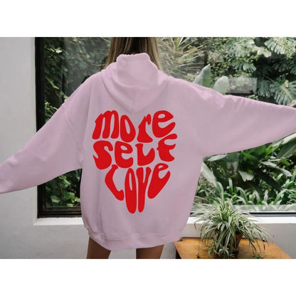Damen Oversized Kapuzenpullover mit Schriftzug Eveloria