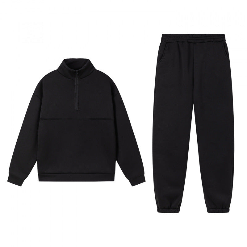 Damen Sweatshirt-Set Elastisch Hochkragen Grau Eveloria