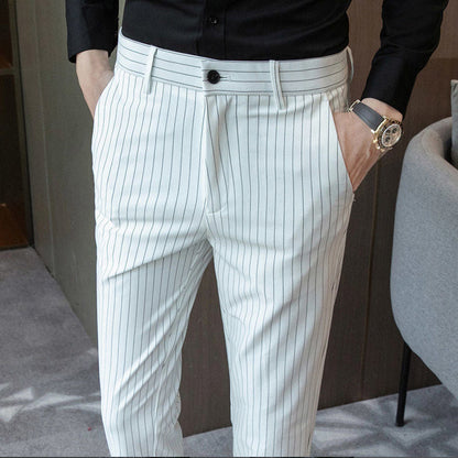 Herren Anzughose Nadelstreifen Elegantes Old-Money-Design