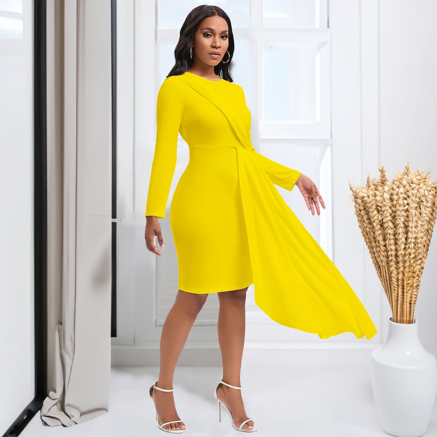 Damen Abendkleid Drapiert Eveloria