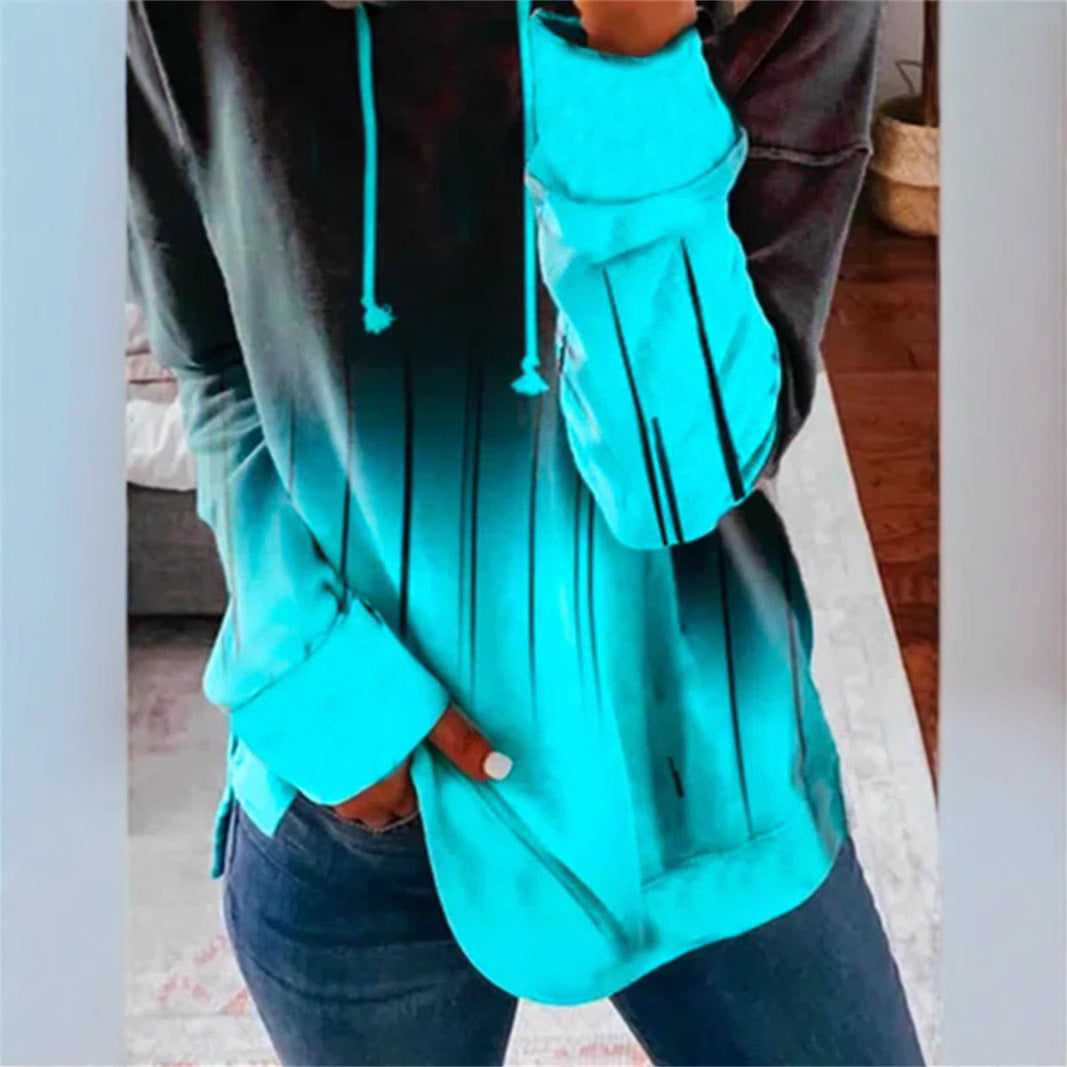 Damen Kapuzenpullover Farbverlauf Design Eveloria