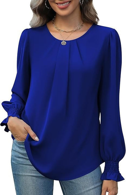 Damen Bluse Puffärmel Eveloria