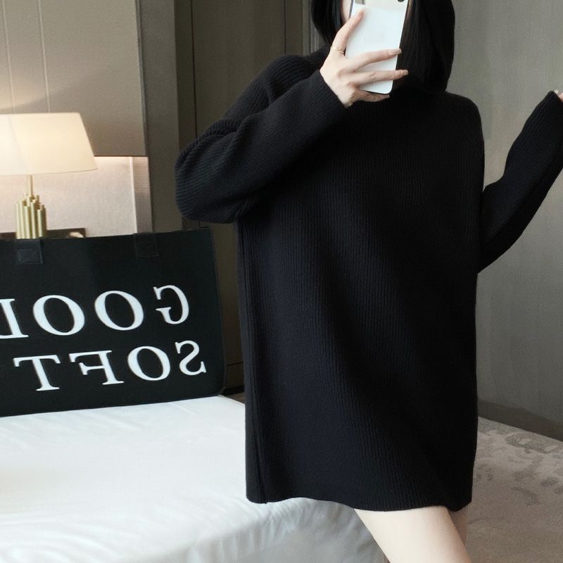 Damen Strickkleid mit Kapuze Lässiger Schnitt Eveloria