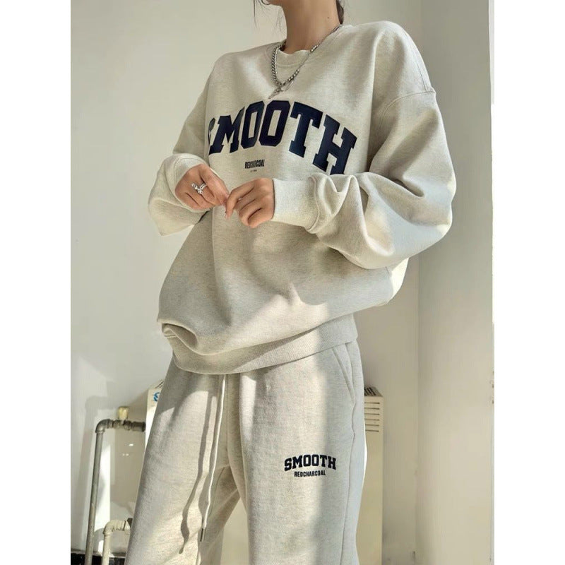 Damen Set Cropped Sweatshirt Jogginghosen Eveloria - Eveloria