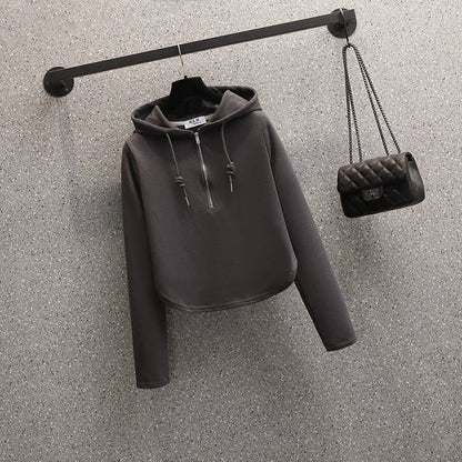 Damen Crop-Hoodie mit Reißverschluss Eveloria