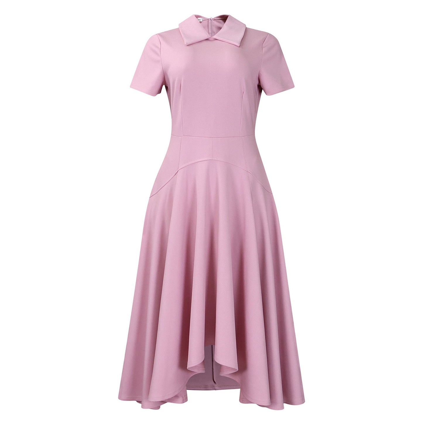 Damen Hemdkleid Asymmetrischer Rock Elegante Taillierung