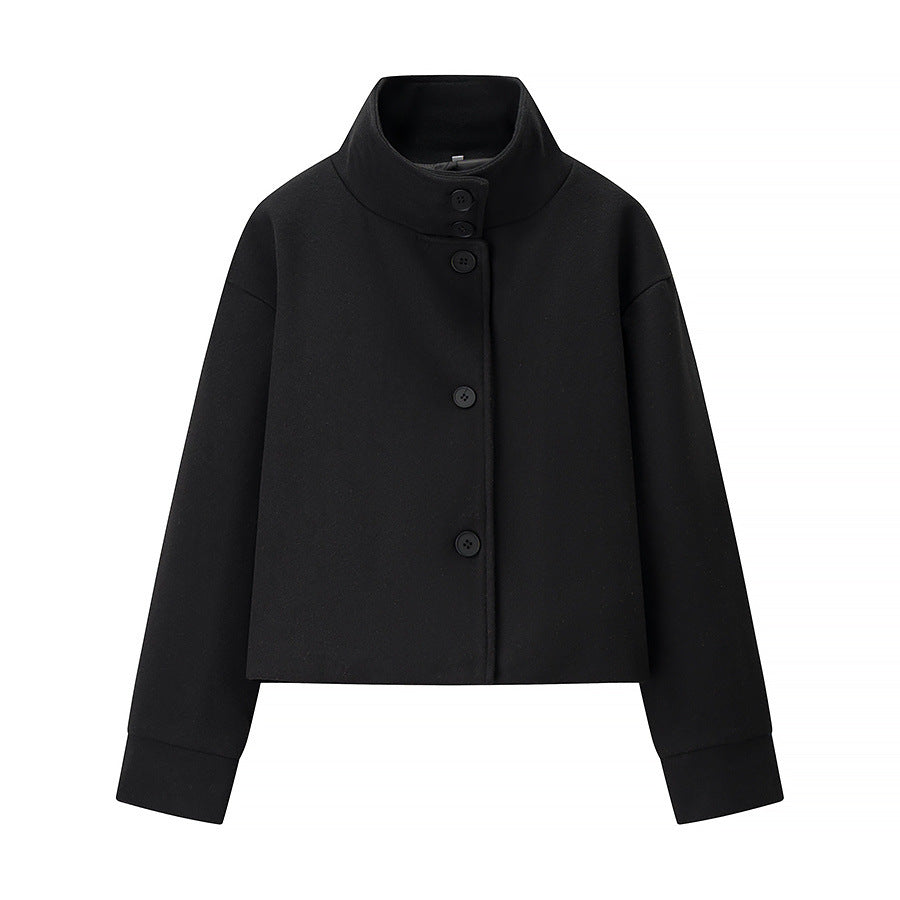 Damenjacke Stehkragen Elegant Knöpfe Eveloria