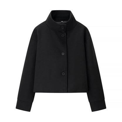 Damenjacke Stehkragen Elegant Knöpfe Eveloria