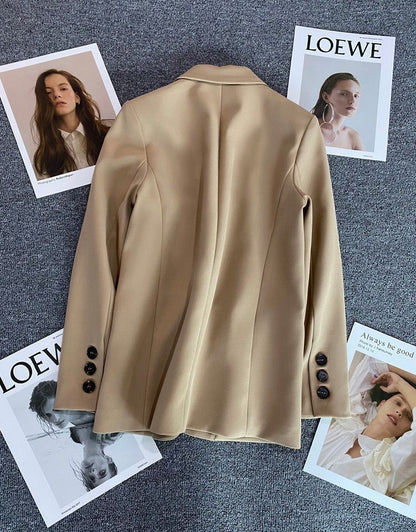 Damen Blazer Eleganter Schnitt Dekorative Knöpfe Eveloria