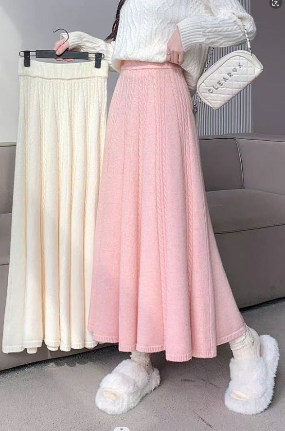 Damen Strickrock Midi aus Eveloria