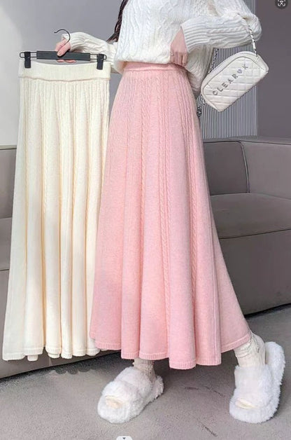 Damen Strickrock Midi aus Eveloria