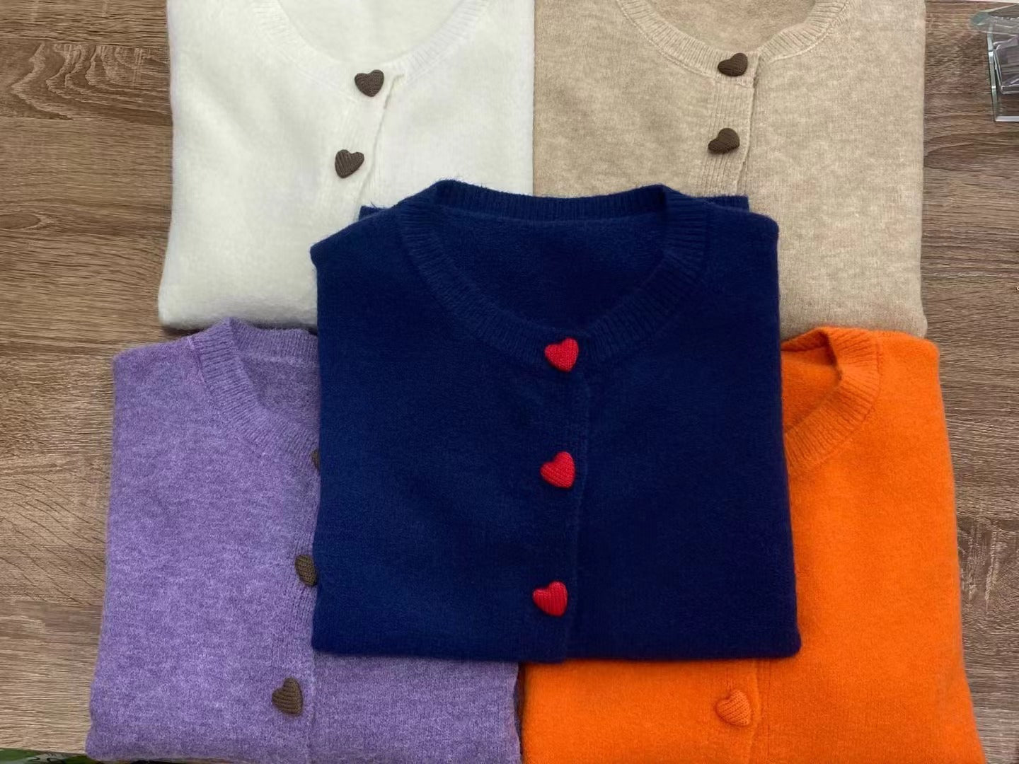 Damen Strickcardigan Weich Rippstruktur Knöpfe Anthrazit