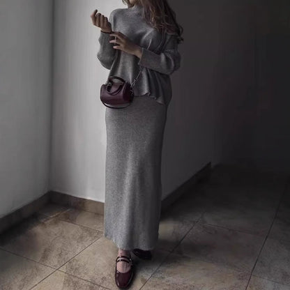 Damen Oversized Strickkleid Lässig Eveloria