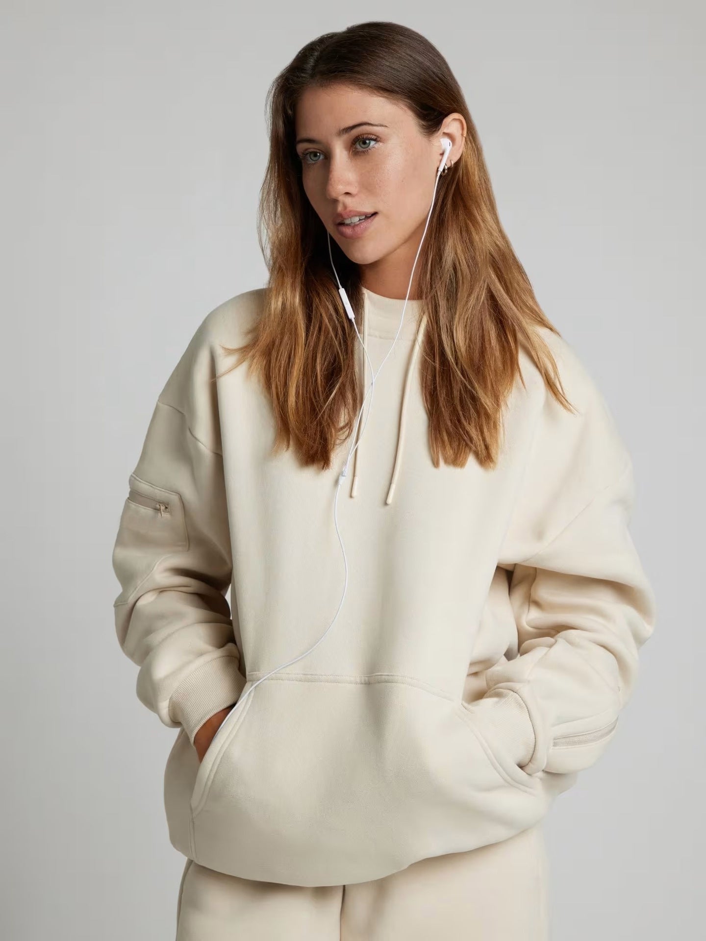 Damen Hoodie mit Schlafmaske aus Fleece Eveloria