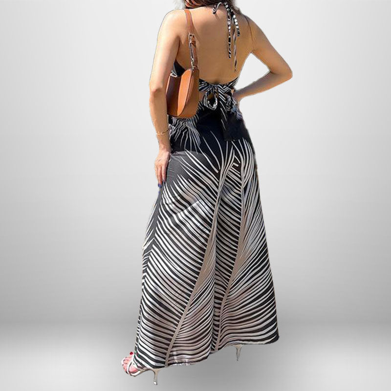Damen Jumpsuit Cut-Out-Details Wickeloberteil Eveloria
