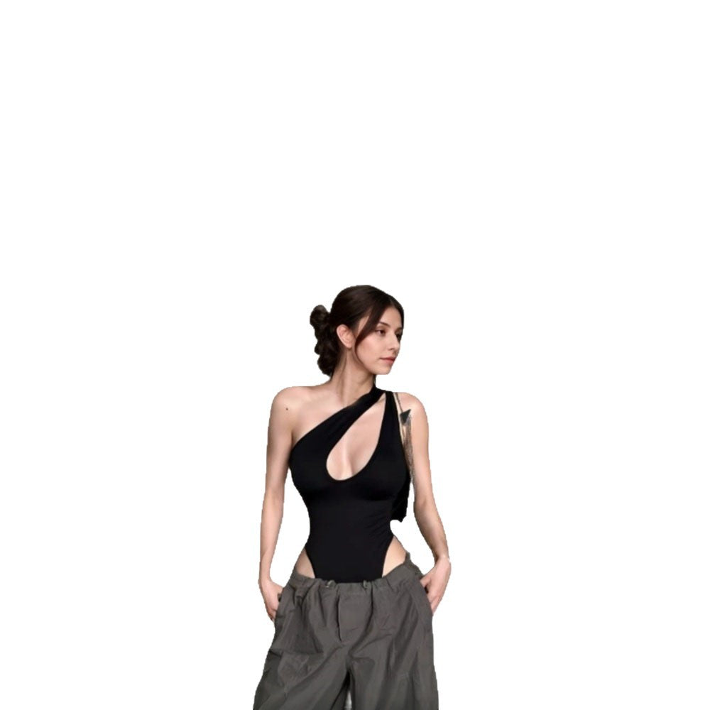 Damen Badeanzug Asymmetrisch Tiefes Dekolleté Eveloria