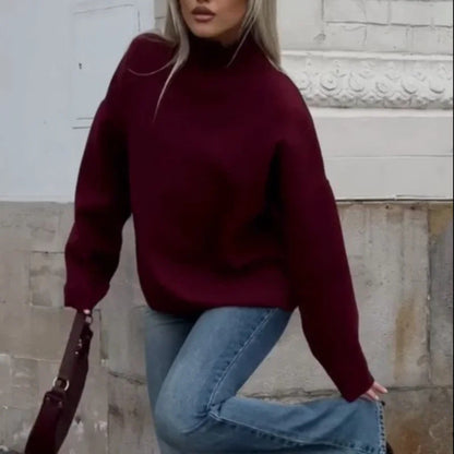 Damen Oversized Pullover Eveloria Weich Beige