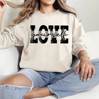 Damen Sweatshirt Kreativer Schriftzug Lässig Grau
